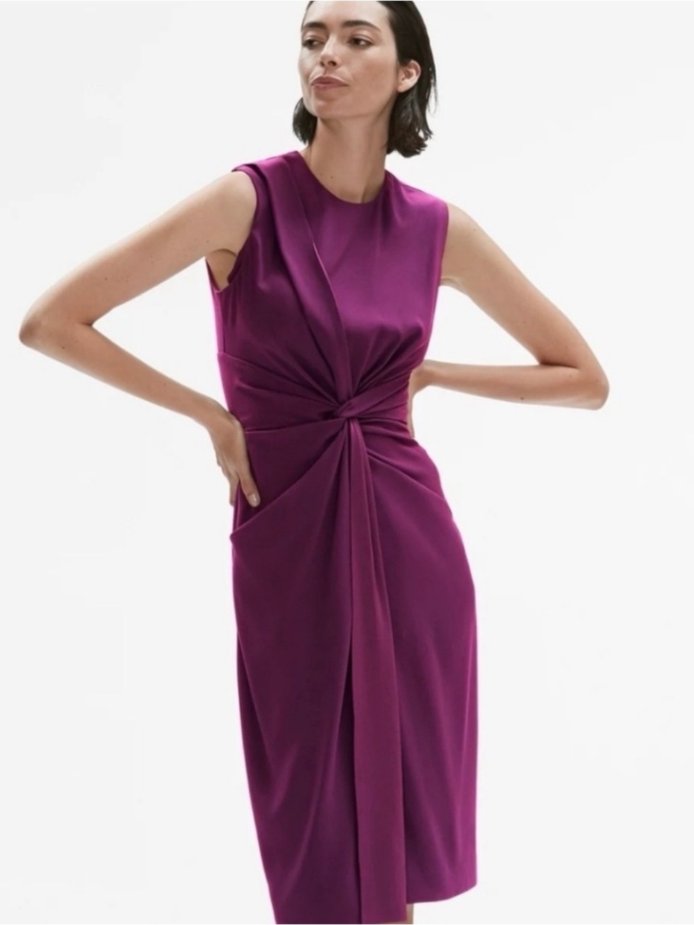 MM Lafleur Taylor Dress Deep Plum